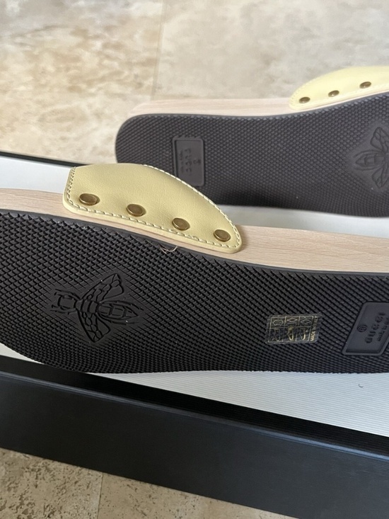 NIB Gucci GG Interlocking Wooden Sandals Slides Men G 10 US 10.5 main image 9